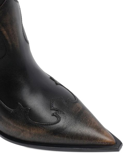 Paris Texas 70mm Lidia western-design pointed boots - Black