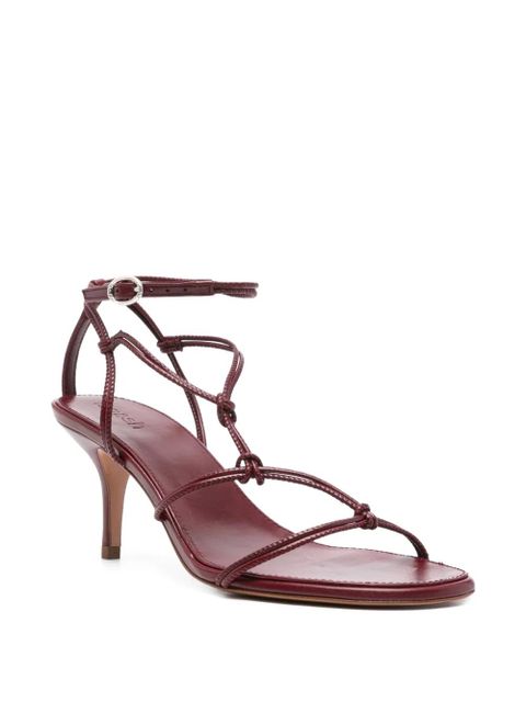 Ba&Sh 80mm knotted leather sandals - Red - zdjęcie produktu nr 2