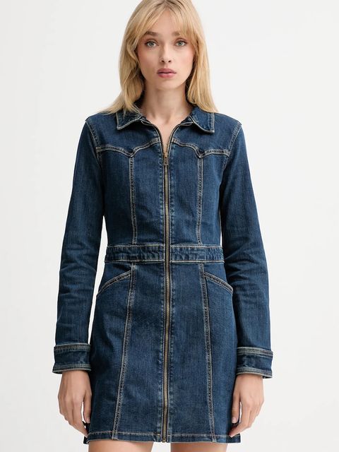 Levi's sukienka jeansowa kolor niebieski mini dopasowana 003S6 - zdjęcie produktu nr 1