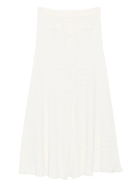 SANDRO button-front flared skirt - White - zdjęcie produktu nr 1