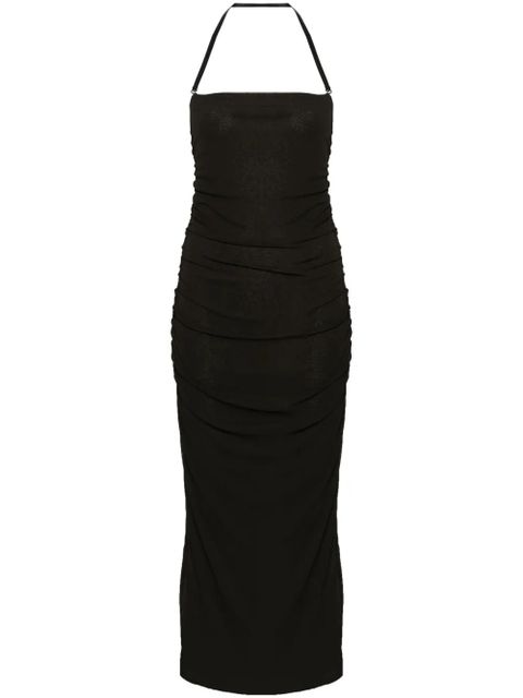 Nanushka ruched halterneck midi dress - Grey - zdjęcie produktu nr 1