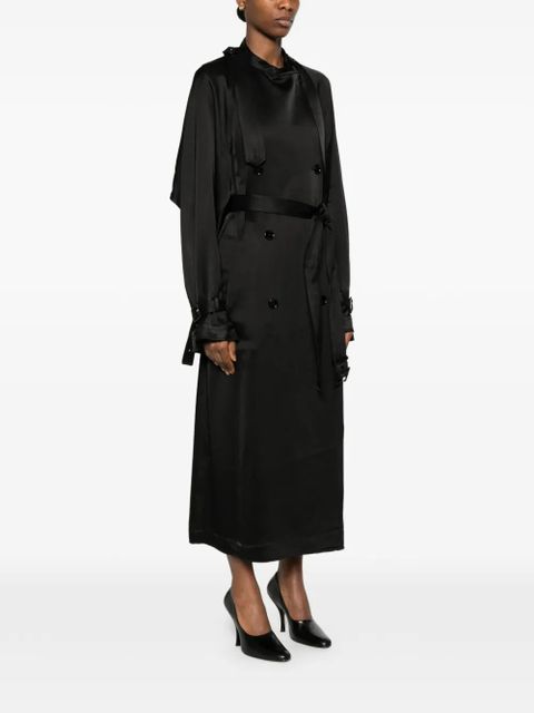 TOTEME draped trench coat - Black