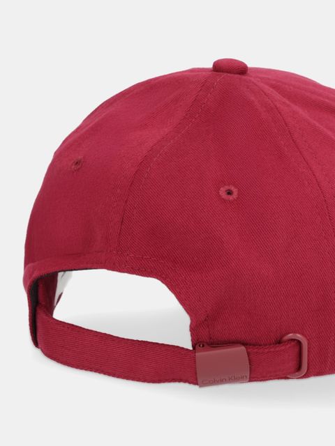 Calvin Klein czapka z daszkiem bawełniana kolor czerwony LV04F5059G - zdjęcie produktu nr 2