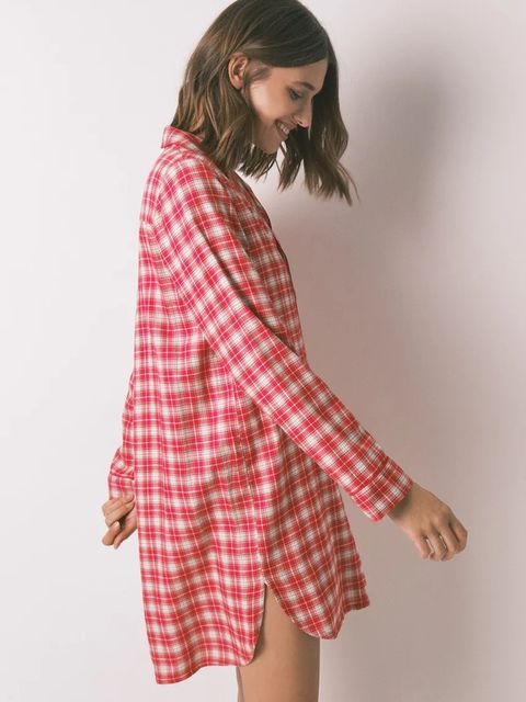 women'secret koszula nocna z bawełną SNOOPY damska kolor czerwony 4442120