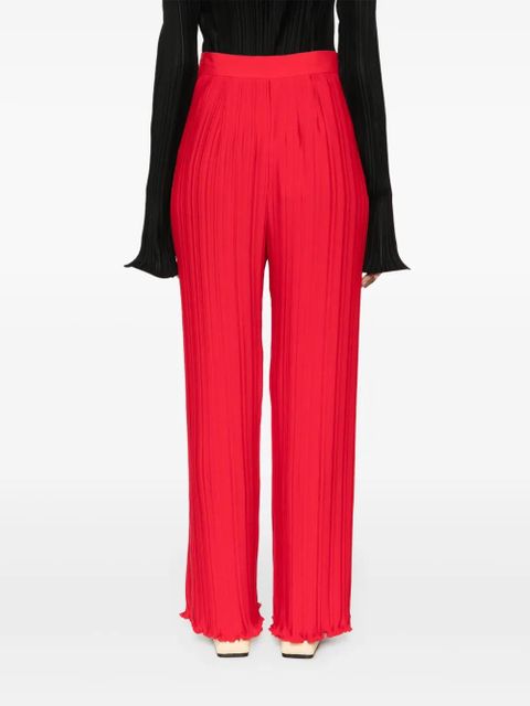 Lanvin straight-leg pleated trousers - Red