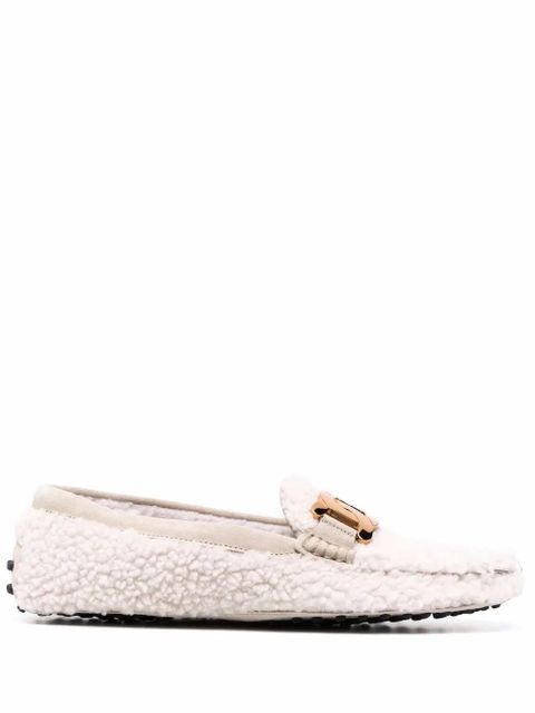 Tod's Gommino shearling loafers - White - zdjęcie produktu nr 1