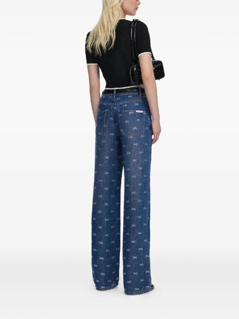 Self-Portrait button trimmed knitted top - Black