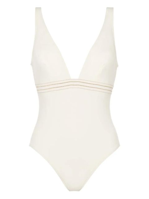 ERES Sillage plunge-neck swimsuit - White - zdjęcie produktu nr 1