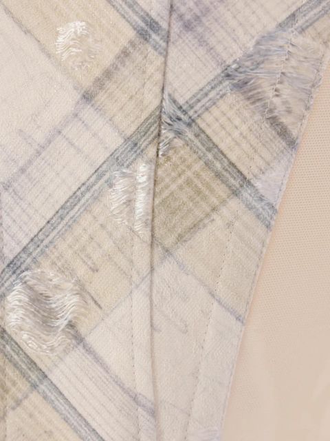 Vivienne Westwood check-print distressed top - Neutrals