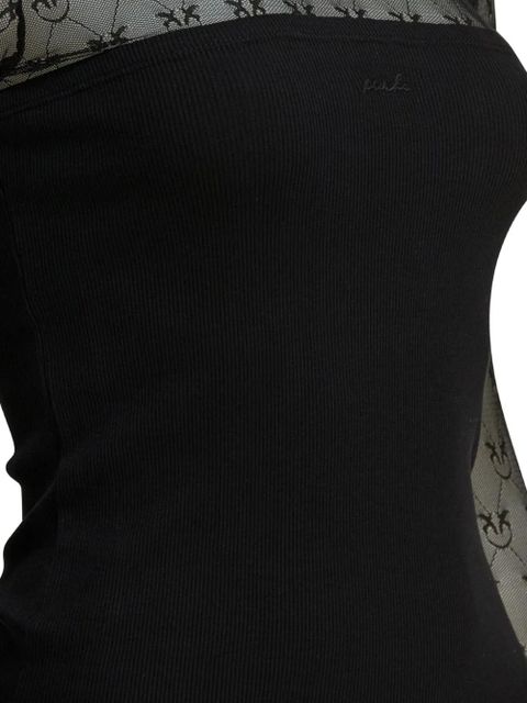 PINKO patterned long-sleeve T-shirt - Black