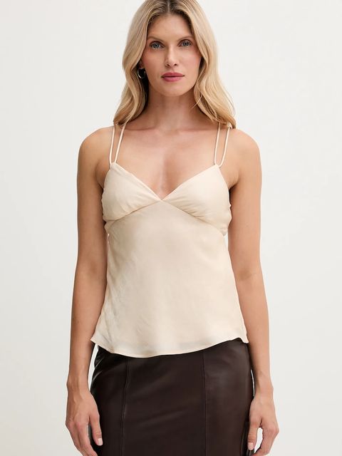 Hoss Intropia bluzka damska kolor beżowy gładka 5879139 - zdjęcie produktu nr 1