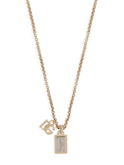 Dolce & Gabbana logo-lettering chain-link detailing necklace - Gold - zdjęcie produktu nr 2