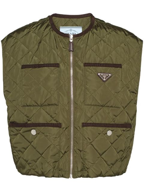Prada Light Re-Nylon quilted vest - Green - zdjęcie produktu nr 1