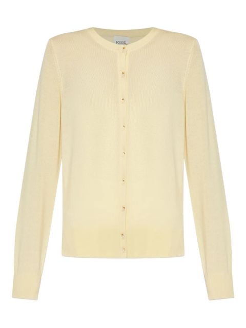 Posse button-front wool cardigan - Yellow - zdjęcie produktu nr 1