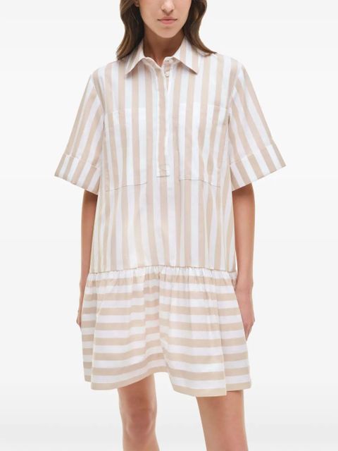 Simkhai Cris striped-pattern mini dress - Neutrals