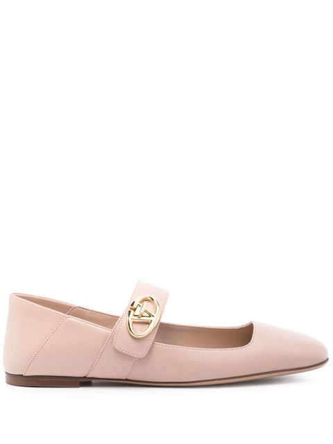 Valentino Garavani VLogo Locker Mary-Jane ballet flats - Pink - zdjęcie produktu nr 1