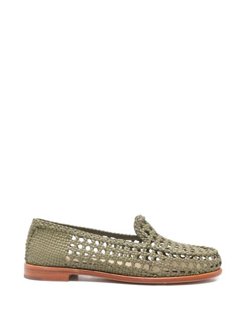 DRAGON DIFFUSION Dolly woven loafers - Green - zdjęcie produktu nr 1