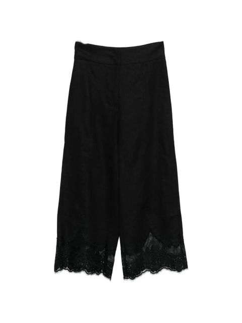 TWINSET lace-detail trousers - Black - zdjęcie produktu nr 1