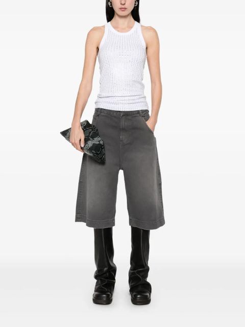 The Attico rhinestone-embellished tank top - White - zdjęcie produktu nr 2