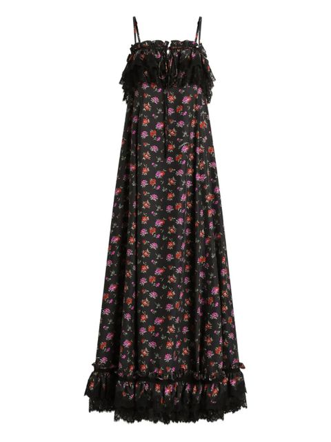 Dolce & Gabbana ruffled floral maxi dress - Black - zdjęcie produktu nr 1