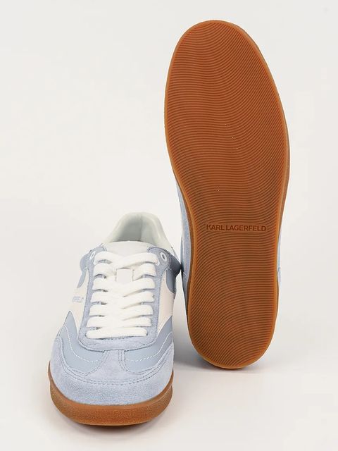 Karl Lagerfeld sneakersy zamszowe KANDIDATE damskie kolor niebieski KL63855