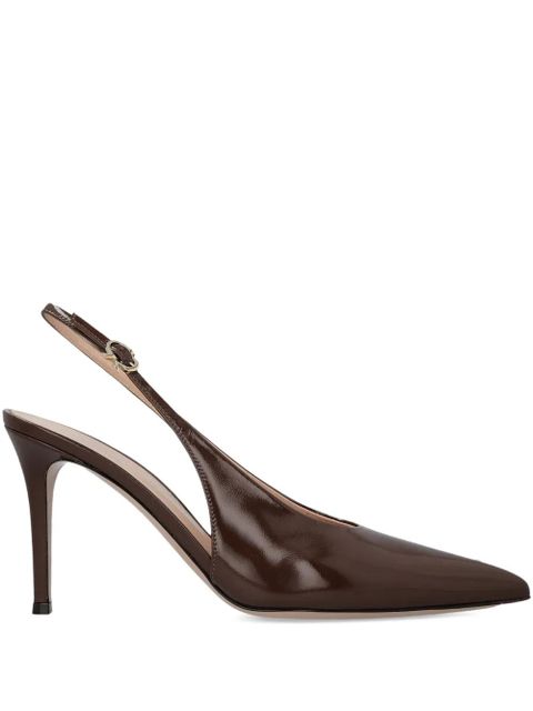 Gianvito Rossi 85mm Robbie slingback pumps - Brown - zdjęcie produktu nr 1