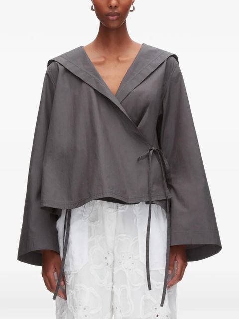 3.1 Phillip Lim wide collar tie blouse - Grey