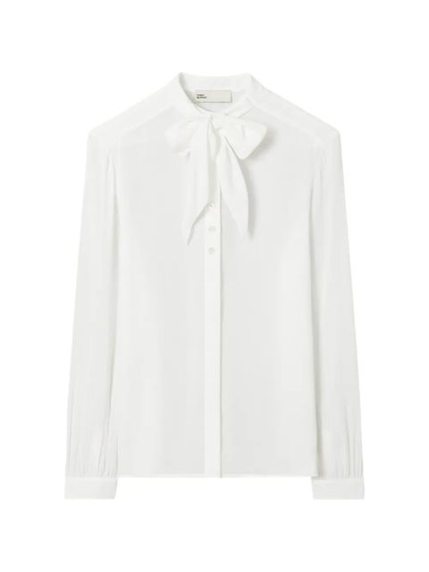 Tory Burch Georgette bow shirt - White - zdjęcie produktu nr 1