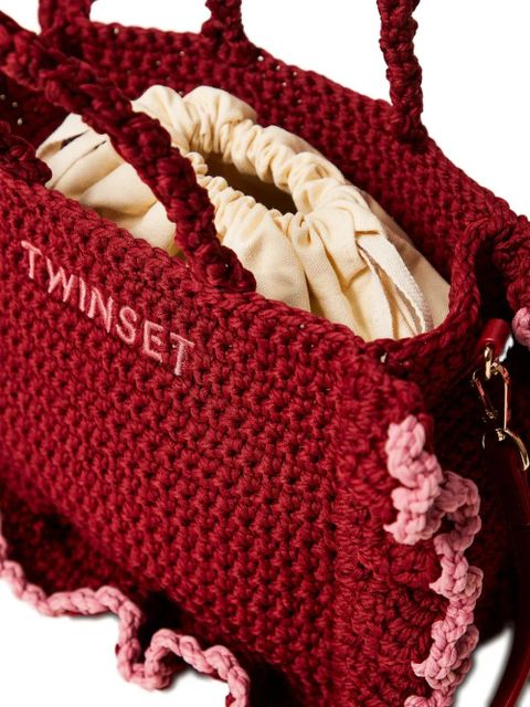 TWINSET ruffled-detail tote bag - Red