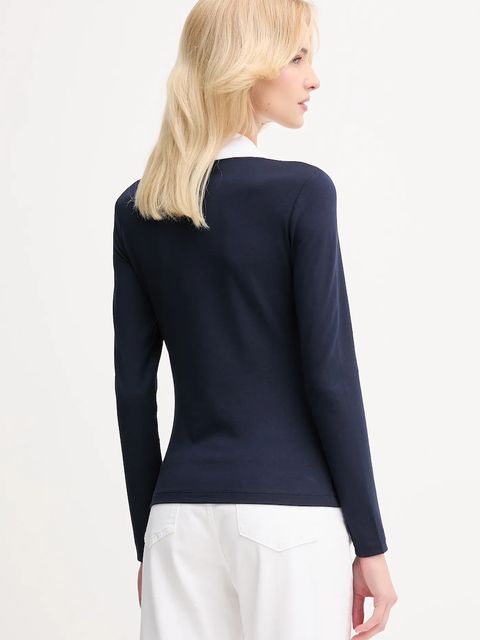 Lacoste longsleeve kolor granatowy DF7785