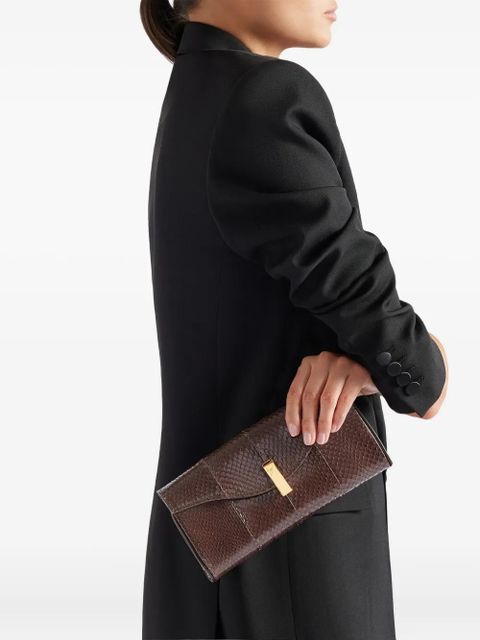 Giuseppe Zanotti FLUTIE snakeskin clutch bag - Brown - zdjęcie produktu nr 2
