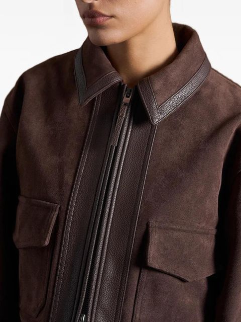 Manière De Voir Denise zip-up jacket - Brown