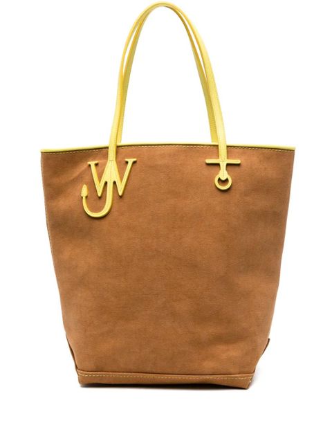 JW Anderson Anchor Tall canvas tote bag - Brown - zdjęcie produktu nr 1