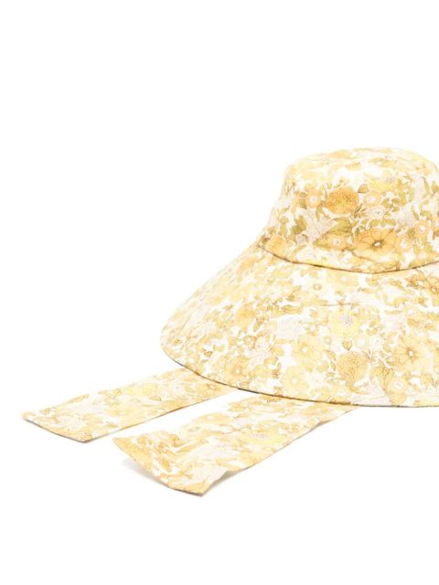 ALEMAIS floral-print wide-brim hat - Yellow - zdjęcie produktu nr 2