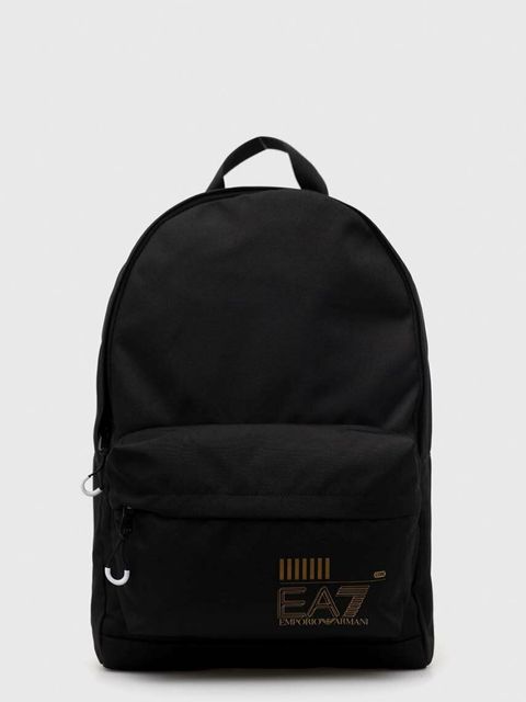 EA7 Emporio Armani plecak kolor czarny duży z nadrukiem - zdjęcie produktu nr 2