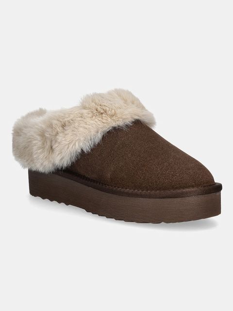 Steve Madden kapcie Snow kolor brązowy 11005021 - zdjęcie produktu nr 1
