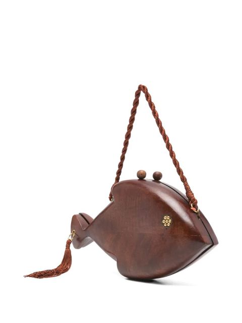 Simon Miller fish-motif clutch bag - Brown - zdjęcie produktu nr 2