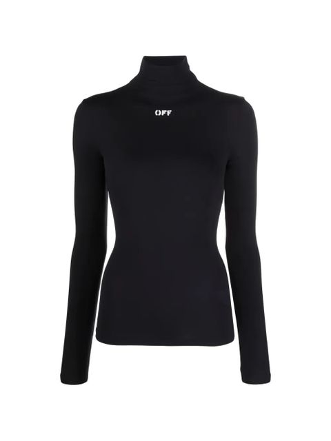 Off-White logo-detail second-skin long-sleeved top - Black - zdjęcie produktu nr 1