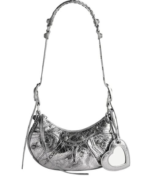 Balenciaga Le Cagole XS metallized shoulder bag - Silver - zdjęcie produktu nr 1