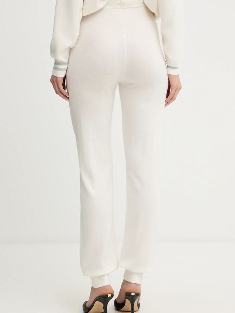 Guess spodnie dresowe z dodatkiem kaszmiru MAGGIE damskie kolor beżowy gładkie O5BB04 Z3PK0