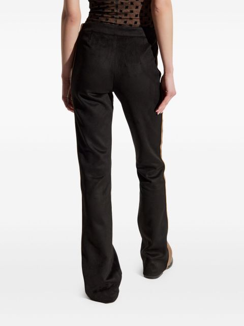 MISBHV stripe-detail flared trousers - Black