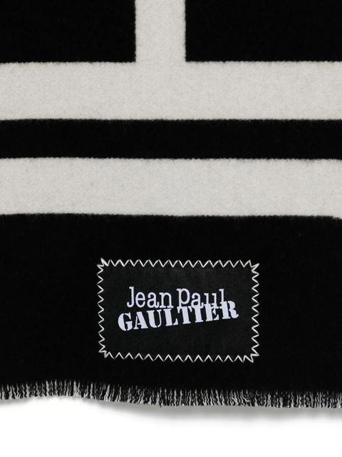 Jean Paul Gaultier logo-print scarf - Black - zdjęcie produktu nr 2