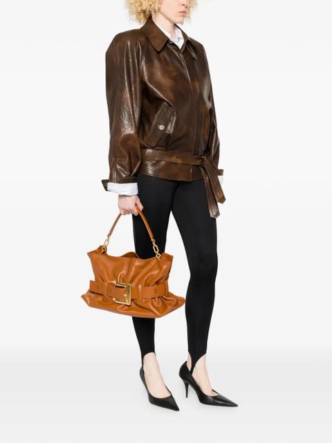 Balmain buckle-chain tote bag - Brown - zdjęcie produktu nr 2