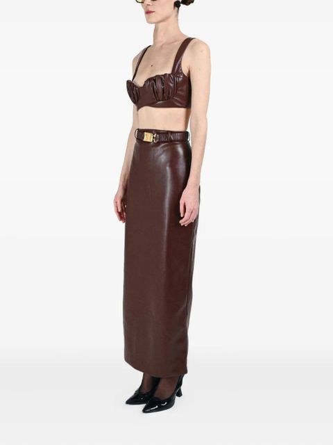 Rowen Rose belted skirt - Brown
