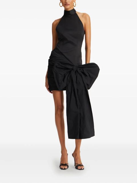 ROTATE BIRGER CHRISTENSEN halter-neck bow-detail dress - Black - zdjęcie produktu nr 2