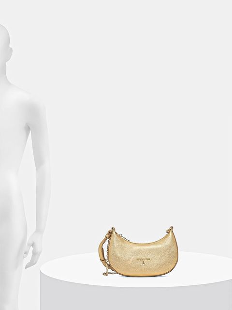 Patrizia Pepe torebka skórzana kolor złoty 8B0309 L138