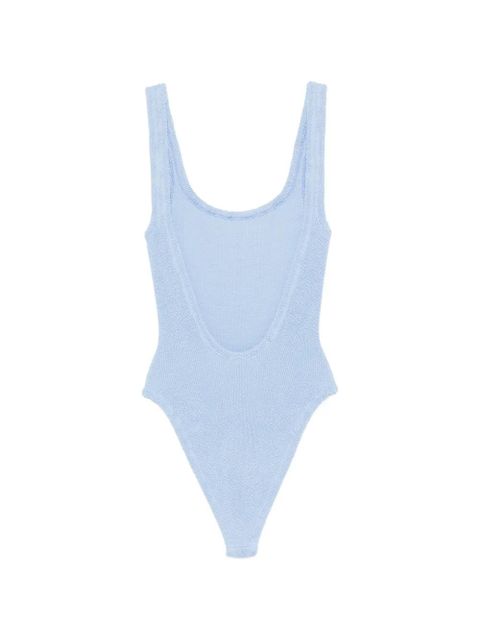 Hunza G square-neck crinkle swimsuit - Blue - zdjęcie produktu nr 2