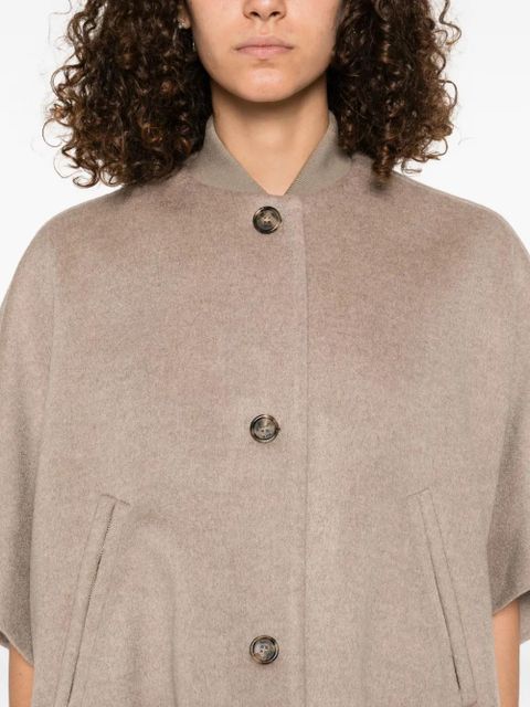 Max Mara cape wool coat - Neutrals