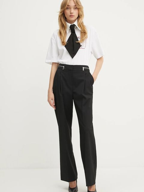 Karl Lagerfeld t-shirt bawełniany damski kolor biały A3W17100