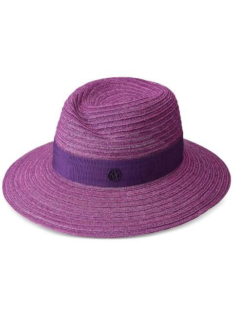 Maison Michel Virginie straw Fedora hat - Purple - zdjęcie produktu nr 1